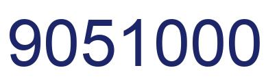 Number 9051000 blue image