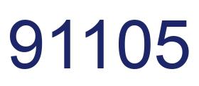 Number 91105 blue image