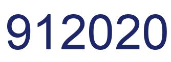 Number 912020 blue image