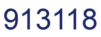 Number 913118 blue image