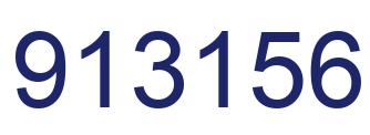 Number 913156 blue image