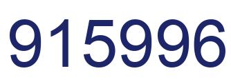 Number 915996 blue image