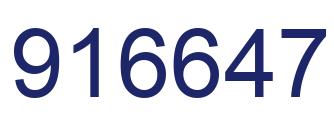 Número 916647 imagen azul