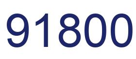 Número 91800 imagen azul
