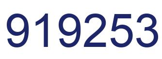 Número 919253 imagen azul