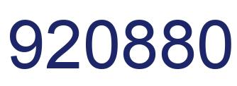 Number 920880 blue image