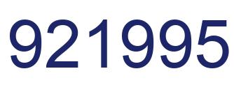 Number 921995 blue image