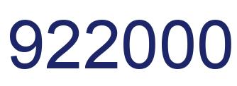 Number 922000 blue image