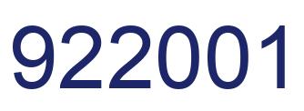 Número 922001 imagen azul