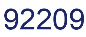 Number 92209 blue image
