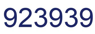 Número 923939 imagen azul