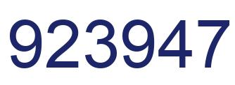 Number 923947 blue image