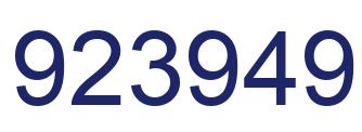 Number 923949 blue image