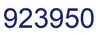 Number 923950 blue image