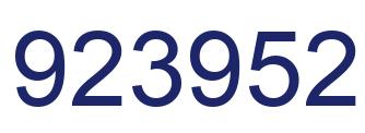 Number 923952 blue image