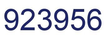 Number 923956 blue image