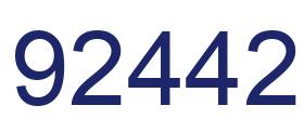 Number 92442 blue image