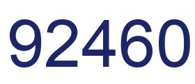 Number 92460 blue image