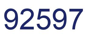 Number 92597 blue image