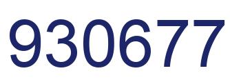Number 930677 blue image