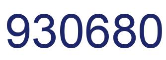 Number 930680 blue image