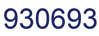 Number 930693 blue image