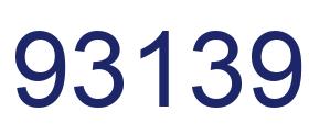 Number 93139 blue image