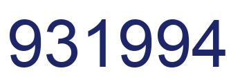 Number 931994 blue image