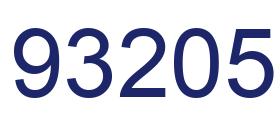 Number 93205 blue image