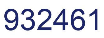 Number 932461 blue image