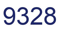 Number 9328 blue image