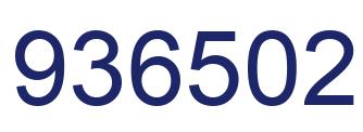 Number 936502 blue image
