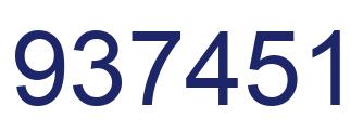 Number 937451 blue image