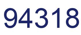 Number 94318 blue image