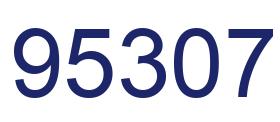 Number 95307 blue image