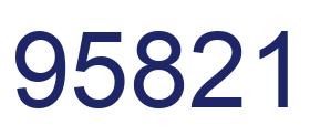 Number 95821 blue image