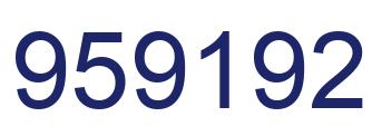 Number 959192 blue image