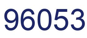 Number 96053 blue image