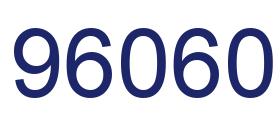 Number 96060 blue image