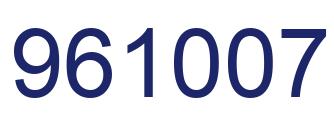 Number 961007 blue image