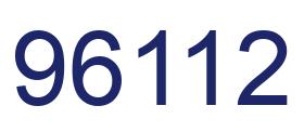 Número 96112 imagen azul