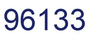 Número 96133 imagen azul