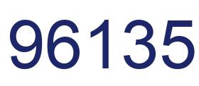 Number 96135 blue image