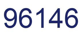 Número 96146 imagen azul