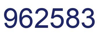 Number 962583 blue image