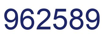 Number 962589 blue image