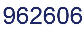 Number 962606 blue image
