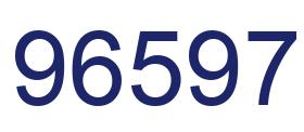 Number 96597 blue image