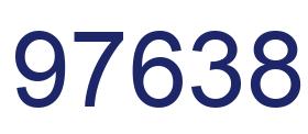 Number 97638 blue image