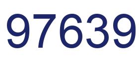 Number 97639 blue image